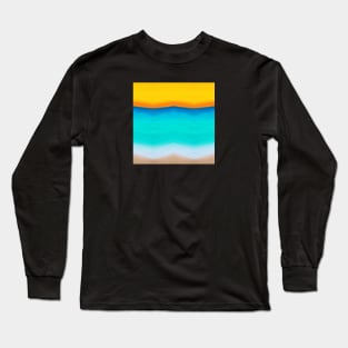 Abstract blue and orange Long Sleeve T-Shirt